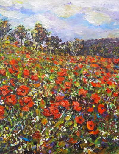 VESNICKÁ KRAJINA 40 x 30 cm - 6.500 Kč - ATELIÉR S DUŠÍ - Jarka Papežová